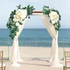 Decoratieve bloemen 2 stks kunstmatige hoek driehoek bruiloft boogkit voor feestceremonie receptie achtergrond decoratie