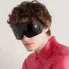 Óculos de sol Y2K Designer vintage Opevers de One Piece Mulheres para homens Trend punk Big Frame Sun Glasses Sport Goggle