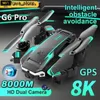 Drones Drone G6 Pro 5G GPS MOTEUR sans balais professionnel 8k Haute définition Aérien Photographie Obstacle Évitement du drone Quadcoptère Hélicoptère Toy S24513