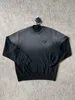 23 Autumn Pa Triangle Gradient Round Neck Sweater with Fading Effect From Sun Exposure V-shaped Face Loose for Men and Women