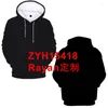 Heren Hoodies 3D Zip voor mannen Kleding Stuur me je op maat gemaakte foto's voordat je DIY aangepaste hoodie sweatshirts modejacks bestelt