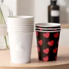 Tass jetables pailles de haute qualité 250 ml en papier tasse d'anniversaire de mariage fête faveur gibier en plastique domes de thé à eau