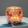 Candlers Ly Holder Centorpiece avec effet 3D Electric Mosaic Glass Soalight Tableau de bureau Decoration Decoration Gift Housemanding