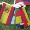 2024 Europe Stusts Flag 24PCS Euro Cup Country Country Flag Bunt