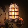 Lampa ścienna Nowoczesne lampy Vintage Industrial Light Iron Guard Sconce Loft Indoor Retro Industry Wind Optiontu