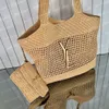 Projektant iCares Maxi Tote Beach Raffias Bag Summer szydełka torby na ramię Zakupy torebka Kobiety luksusowy słomka miękka na drutach wysokiej jakości dama