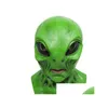 Party Masks 51 Area Ufo Alien Mask Gloves Cosplay Organisme extraterrestre Monster Skl Casque de latex Hands Halloween Costume accessoires D DHPMF