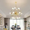 Modern Global LED Chandelier Kitchen Restaurant vardagsrum Pendant Lamp Organic Glass Acrylic Artificial Satellite Decor Lights