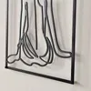 北欧の抽象的な女性ラインの鉄の壁吊り下げ装飾ormantセクシーな女性シルエットメタントペンダントリビングルームホームデコレーション
