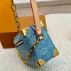 Herr- och kvinnors designer denim Small Case Bag Women's Handbag Shoulder Bag Crossbody Purse 18cm