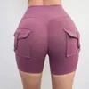 Peach Butt Fitness Shorts упражнения на три квартальные штаны грузовой воздух сухой карман йога.