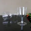 Tasses jetables Paies 25pcs Small Veron Verre en plastique dur Aviation Aviation Casse Pudding Pudding Ice Cream Dessert Gobblet Champagne