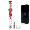 Phoenix Star Nectar Collector Kit With Freezable Glycerin Coil Portable Dab Rigs Small Glass Bongs With Titanium Nail 8.5 Inches