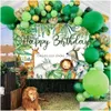 Garden Greenhouses Upgrade Jungle Animals Backdrop Wild One Safari Birthday Party Decorations Baby Shower Boy 1st Bakgrund P Ozone DHPNB