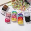 Accessoires de cheveux 30/50 / 100pcs Filles Candy Colore Band Clairs ACCESSOIRES 3,8 cm Élastique en caoutchouc Childrens Ponytail Bracket D240513