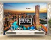 Wallpapers Wellyu Custom Wallpaper 3d Po Mural Painting City Architecture Night View Living Room Tv Background For Walls 3 D