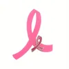 Broschen Kampfhilfen Acryl- und Zinklegierung Emaille Broschen Pink Ribbon Werbegeschenke, um Brustkrebs vorzubeugen