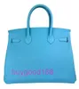 Aabirdkin Delicate Luxury Designer Totes Bag 30 Du Nord Blue Epsom Leather Gold Hardware Women's Handbag Crossbody Bag