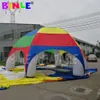 12m dia (40ft) with blower airblow rainbow color giant inflatable spider dome tent with 6 beams,large outdoor lawn marquee for event