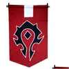 Banner Flagi 128x64CM Horde Alliance Flag Home Dacron Cosplay Party 230704 Drop dostawa ogród Świąteczne zapasy DHE3C