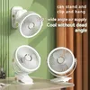 Clipon Small Fan Student Dormitory Bed Clip Night Light Clip Desktop USB Carico Pianellino Soffitto 240424