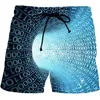 Short masculin Boxer Boxer Short Pants 3D Print Paisley Geométric Swimks Summer Casual Surf Board Hawaii Beach Gym Ice