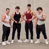 Herrtankstoppar bomullsgymkläder kroppsbyggande topp män träning ärmlös skjorta sommarsport väster muskel stränger tankopt
