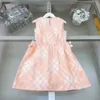 Top Babyrock Orange Girls Party Dresse Größe 110-160 cm Kinder Designer Kleidung Bogendekoration am Taillenprinzessinskleid 24APRIL