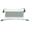 Couvercle d'oreiller avec des glands de 12x20 pouces couvertures rectangulaires décoratives pour le salon caisses en soie Étui oreillers standard