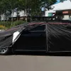 Bilskydd 210T Universal Full Car Covers Outdoor Prevent Sun Snow Dust Frost Wind och lämnar Black Fit SUV Sedan Hatchback T240509