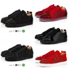 med Box Suela Roja Casual Shoes Red Bottoms Low Designer Shoes Men Sneakers Redbottoms Loafers Black Red Spike Patent Leather Slip On Wedding Flats Outdoor Shoes 595