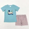 Set di abbigliamento per bambini all'ingrosso boutique estate abbigliamento per bambini t-shirt cotone a tasca corta