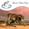 SG 925スターリングシルバー恐竜スケルトンかわいい動物調整可能なオープンスカルビンテージサムリングジュエリーギフト240429