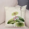 Kudde Super Soft Short Plush Nordic Style Colorful Chinese Link Plant Cover Cover Case Soffa Flower Pillow Case