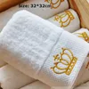 Serviette brodée couronne blanche salle de bain 5 étapes el serviettes de qualité de qualité de salle de bain les dames lavage doux