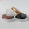 30pcs/lot 80ml Refillable Empty Frost Pet Jar with Gold Metal Cap 80cc Plastic Cosmetic Containergood Tjfnd Jtofm