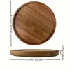 Plates Acacia Wood Tray Fruit Tea Barbecue Dinner Household Bread Dim Sum