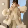 Ethnic Clothing Female Coat Winter Faux Fur Chinese Style Harajuku Mid-Length Tang Suit Cloak Women Jacket Warm Elegant Vintage 2023 Dhvus