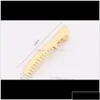 Hair Clips Barrettes Clips Barrettes Jewelry Drop Delivery 2021 Fashion Europe Stlyle Simple Comb Hairpin Gold Or Sier Color Plated Dhmka