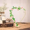 装飾的な花2セット花輪フープDIYフローラルフープテーブルガーランドメタルデスクトップウッドハートシェイプフレームラウンド