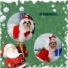 Vêtements pour chien animal de Noël de vêtements de Noël robe mpire de jupe rouge