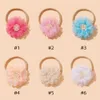 Accessoires de cheveux filles Sweet Flower Elastic Hair Bands For Nylon Hair Ties Children Tail Holder Band Band Band ACCESSOIRES DE COURVE