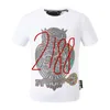 Philipe Plein T-shirts Brand Luxury Mashion's Fashion Original Design Summer T-shirt di alta qualità Skull Pp Classic Tshirt Rhinestone Streetwear Streetwear Bone Casht Cash