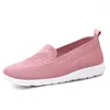 Casual schoenen ballet flats vrouwen rood comfortabel gebreide slip-on dames loafers dames platform klimplanten grootmoeder moeder sport sneakers