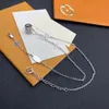 Boutique 925 Silver Compated Necklace Brand Designer Fashionable Charm Girl Hoogwaardige ketting Romantische liefde Exquise Gift Box Verjaardagsfeestje