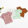 Summer Baby Girls T Shirt Bawełna oddychająca koszulka polo z krótkim rękawem japońskie koreańskie falach dziewczyny