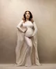 Maternity Dresses Pregnant woman photography props dress elastic fabric bat shirt suitable for taking photos pregnant woman family party goddess dressL2405