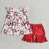 Kledingsets Summer Fashion Baby Girls Roze mouwloze top gestreepte broek Pak Groothandel Boetiek Kinderkleding