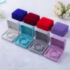 Jewelry Pouches Simple Fresh Small Storage Box Necklace Solid Color Display Packing Bracelet Holder Case Gift Velvet