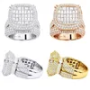 Band anneaux brillant diamant Moisanite avec certificat GRA 925 Sier Luxury Vintage Halo Engagement Anneau Femmes Bijoux Bijoux Dhgrf